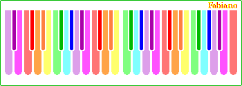 Kinder bi-piano met ronde toetsen.